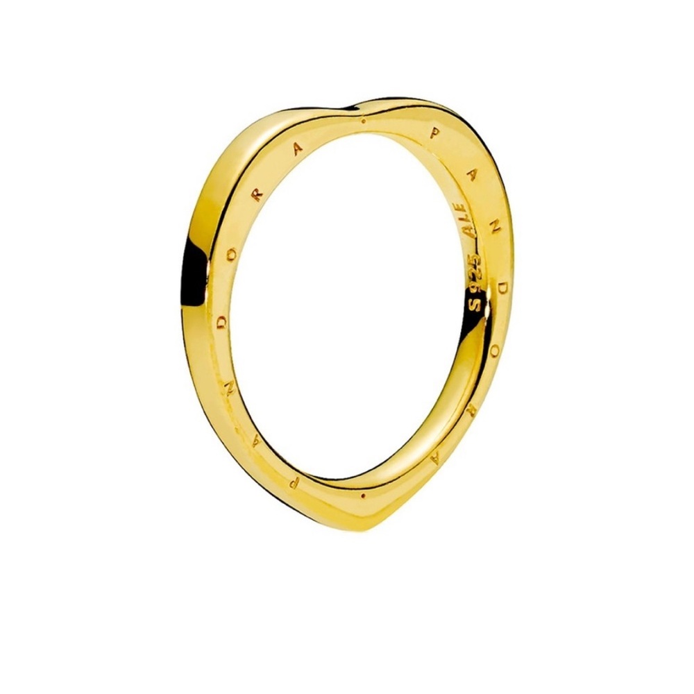 Pandora 18k Gold Plated over 925 Silver Gold Heart Ring